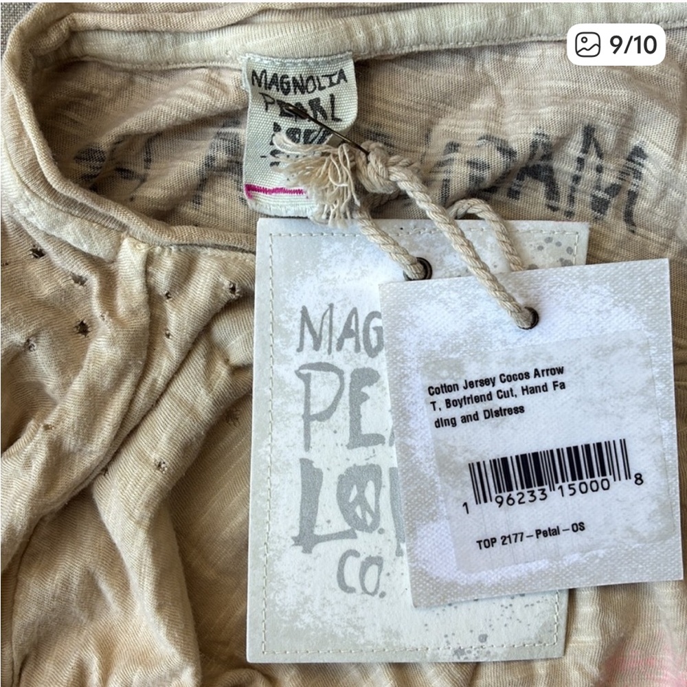 NWT🐱Magnolia Pearl 💯 Cotton Coco's Arrow Tee in Petal One Size Fits Most - Picture 9 of 10